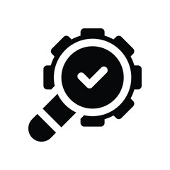 setting glyph icon. Strong and solid vector icon for websites, mobile interfaces, presentations, and visual branding. High quality and easy to edit.