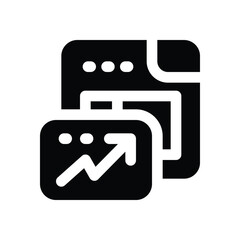 web trafic glyph icon. Strong and solid vector icon for websites, mobile interfaces, presentations, and visual branding. High quality and easy to edit.