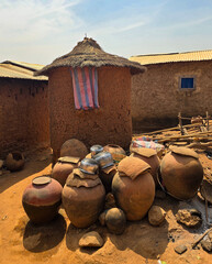 Adobe houses in Burkina Faso 