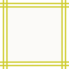 白背景と二重黄色ラインの囲み枠・中央塗りフレーム素材（メッセージ枠・PNG）