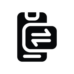 sharing glyph icon. Strong and solid vector icon for websites, mobile interfaces, presentations, and visual branding. High quality and easy to edit.