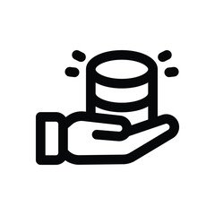 commission line icon. Clean and minimalist vector icon for websites, mobile apps, presentations, and logos. Fully scalable and customizable for any project.