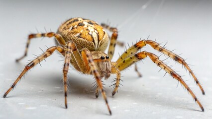 Garden Spider on studio background
