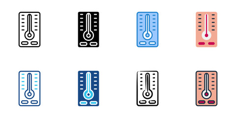 Thermometer icon set multiple style collection 
