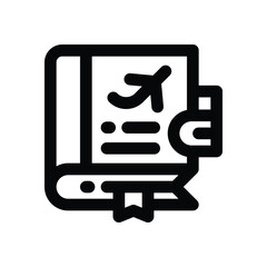 guide book line icon. Clean and minimalist vector icon for websites, mobile apps, presentations, and logos. Fully scalable and customizable for any project.