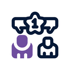 rating duotone icon. Sleek and modern vector icon for websites, mobile apps, marketing materials, and corporate design. Fully scalable and ready to use.