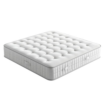 White orthopedic mattress with quilted surface