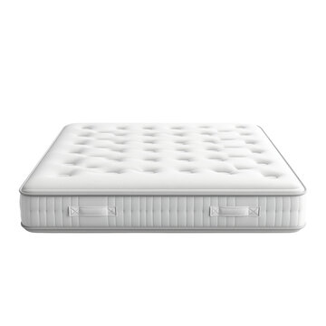 Orthopedic mattress front view in white style