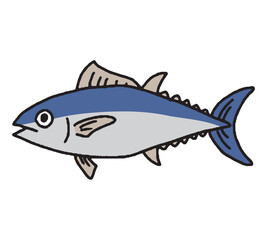 マグロの手描きイラスト