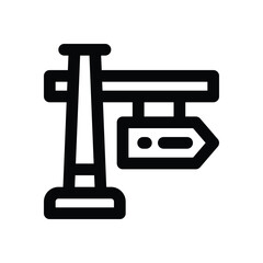 signage line icon. Clean and minimalist vector icon for websites, mobile apps, presentations, and logos. Fully scalable and customizable for any project.