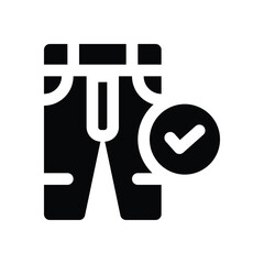 pant glyph icon. Strong and solid vector icon for websites, mobile interfaces, presentations, and visual branding. High quality and easy to edit.