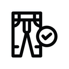 pant line icon. Clean and minimalist vector icon for websites, mobile apps, presentations, and logos. Fully scalable and customizable for any project.