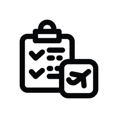 itinerary line icon. Clean and minimalist vector icon for websites, mobile apps, presentations, and logos. Fully scalable and customizable for any project.