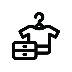 clothe line icon. Clean and minimalist vector icon for websites, mobile apps, presentations, and logos. Fully scalable and customizable for any project.