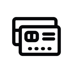 credit card line icon. Clean and minimalist vector icon for websites, mobile apps, presentations, and logos. Fully scalable and customizable for any project.