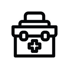 medical kit line icon. Clean and minimalist vector icon for websites, mobile apps, presentations, and logos. Fully scalable and customizable for any project.