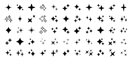 Stars set of black icons. Rating Star icon. Star vector collection. Modern simple stars. Vector illustration.