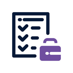 packing list duotone icon. Sleek and modern vector icon for websites, mobile apps, marketing materials, and corporate design. Fully scalable and ready to use.