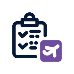 itinerary duotone icon. Sleek and modern vector icon for websites, mobile apps, marketing materials, and corporate design. Fully scalable and ready to use.
