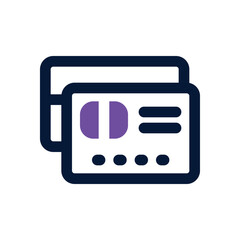 credit card duotone icon. Sleek and modern vector icon for websites, mobile apps, marketing materials, and corporate design. Fully scalable and ready to use.
