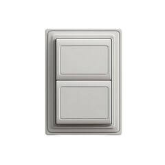 Gray Two Gang Light Switch Isolated On Transparent Background PNG 