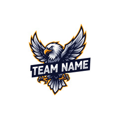 Obraz premium Eagle Mascot Illustration Design For E-Sports Game Team a Modern Vector Logo Perfect for a Competitive Gaming