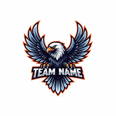 A Majestic Eagle Mascot Vector Illustration for E-Sports Team or Gaming Profile Picture with Bold Details