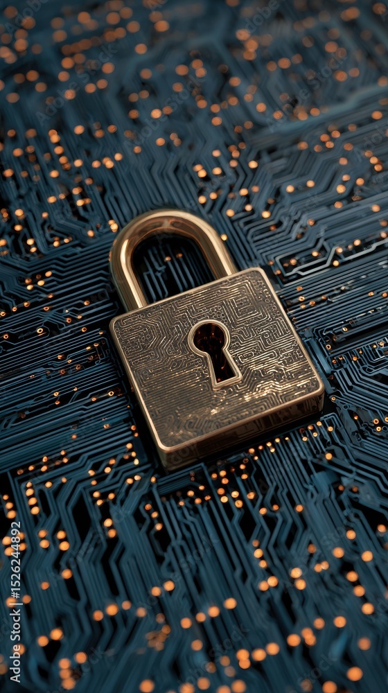 Poster stunning photo of ensure your digital security with advanced tech safety measures and robust data pr