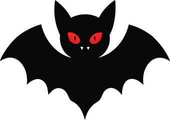 Flying bat vector art illustration