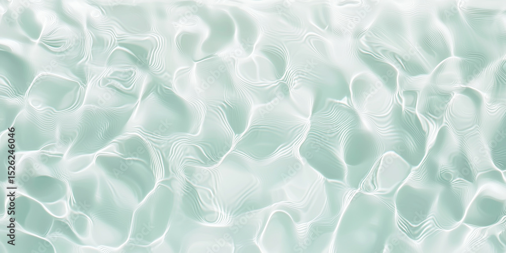 Poster a light turquoise water surface with bright reflections and gentle ripples creating a calming effect