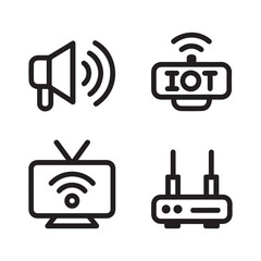 wireless network icon set