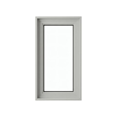 Modern rectangular window frame, isolated on transparent background