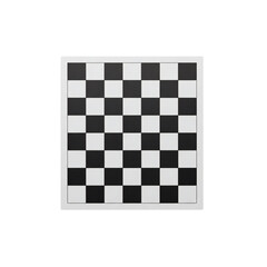 Black and white chessboard, isolated on transparent background