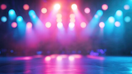 Vibrant Stage Lights: A Concert's Energetic Glow