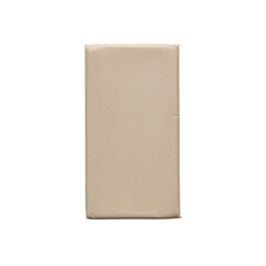 Brown modeling clay block on transparent background