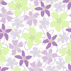 Ditsy Flowers. Seamless pattern background with flowers. Ideal for women's and men's clothing, children's clothing, home decor. Vector illustration