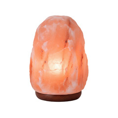 Himalayan salt lamp, isolated on transparent background