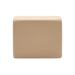 Rectangular block of beige modeling clay