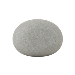 Smooth gray therapy stone, isolated on transparent background