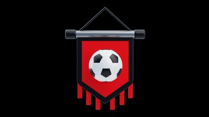 3D Animation of Football Pennant