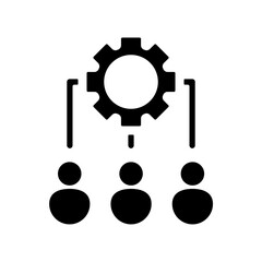 Icon a management, isolated against a clean background.