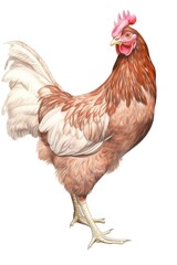 Fototapeta premium Chicken poultry drawing animal.