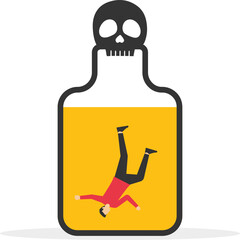 People who have been poisoned stock illustration

