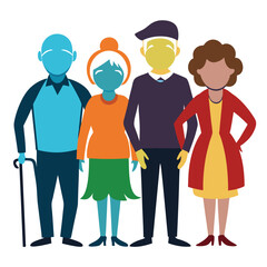 Fototapeta premium Diverse group of happy senior citizens together
