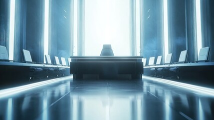 Futuristic Boardroom: A Vision of Modern Corporate Power