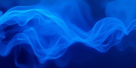 Fototapeta premium Abstract swirling blue wave, smoky texture, ethereal, calming, serenity, motion