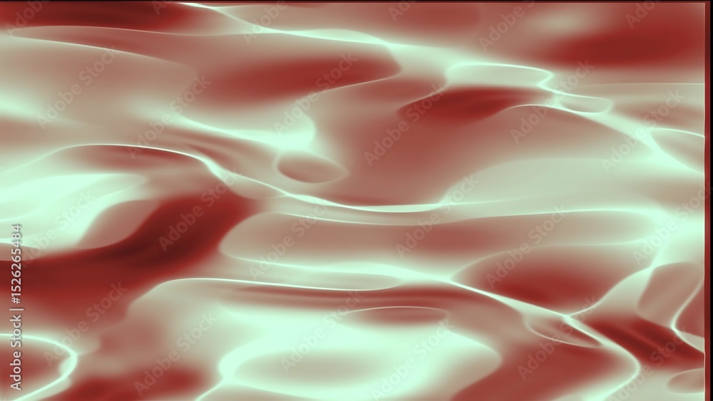 Poster abstract flowing texture with shades of red, cream, and teal creating a mesmerizing and elegant back