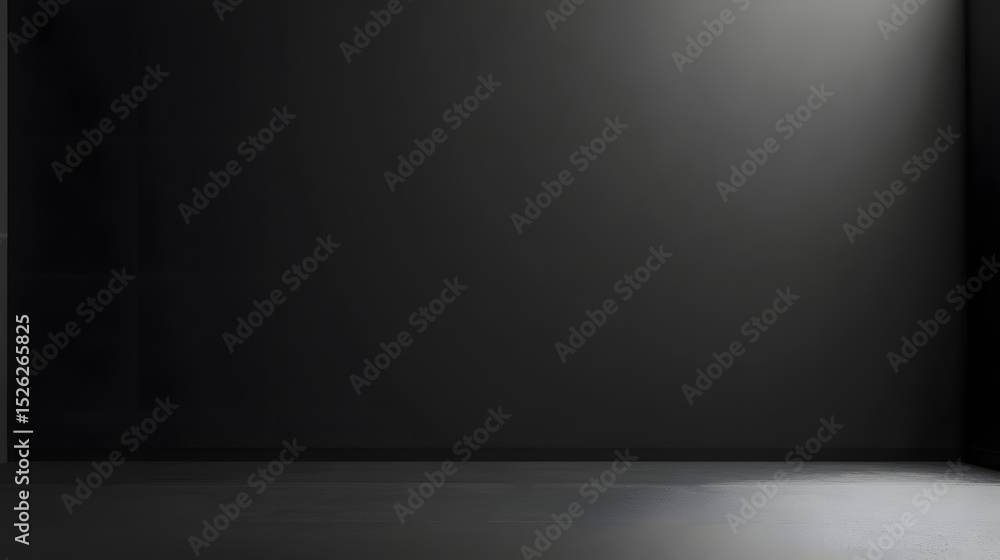 Poster plain solid absolutely black colour background empty space for background of studio room and display