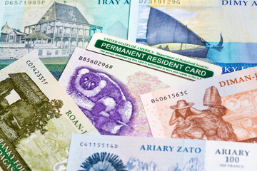 American Permanent Resident Card on Malagasy Arriary