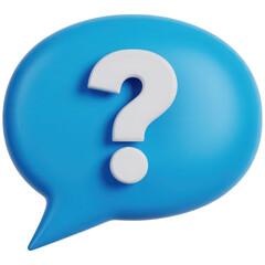 Question Mark Speech Bubble on Transparent Backdrop A Symbol of Inquiry Seeking Answers and Information with Clarity